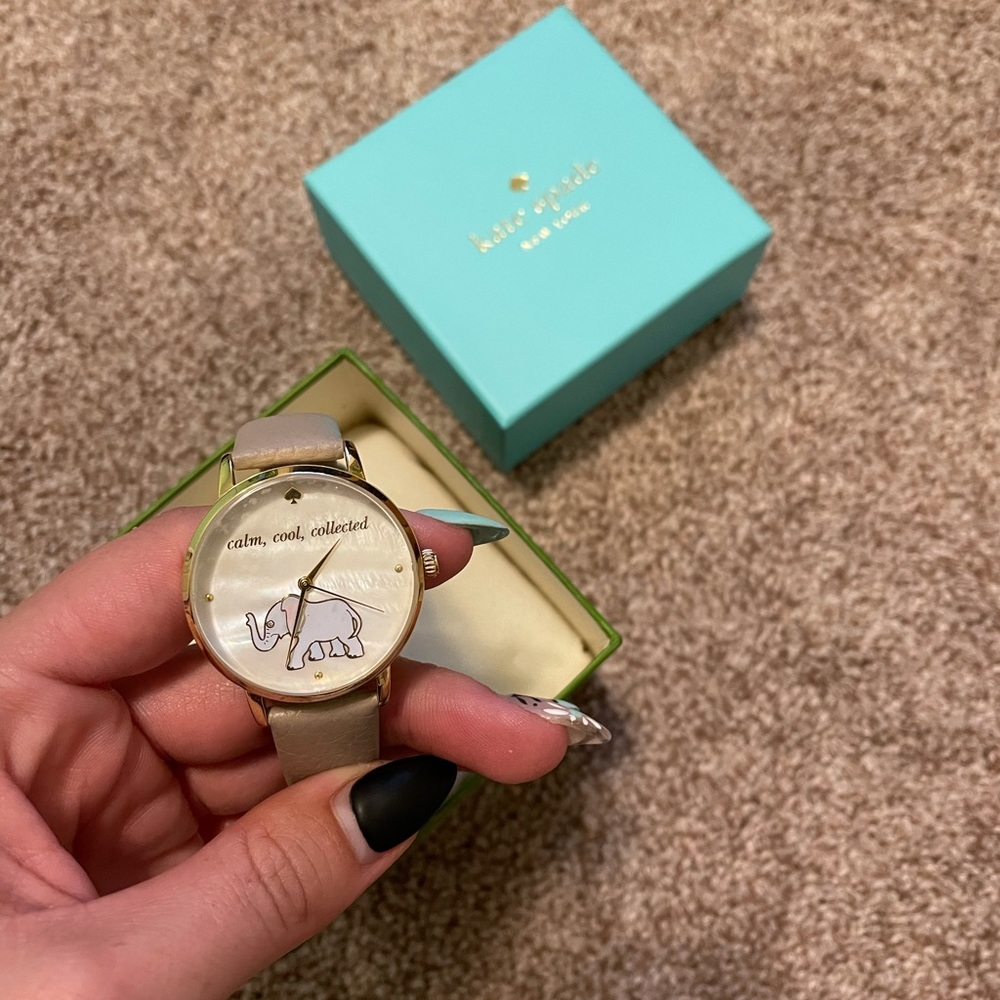 Kate spade elephant “calm, cool, collected” watch